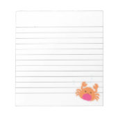 Bloc-note Crabe cartonné orange (Devant)