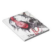 Bloc-note Crâne avec conception casque (Incliné)