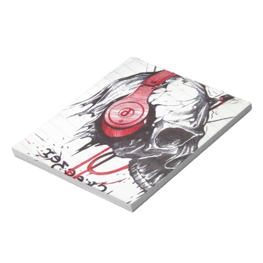 Bloc-note Crâne avec conception casque (Tourné)