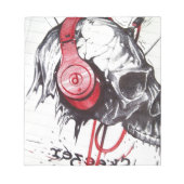 Bloc-note Crâne avec conception casque (Devant)