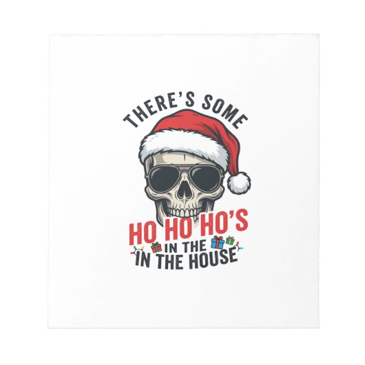 Bloc-note Crâne de Noël Ho Ho Ho Humour Design (Devant)