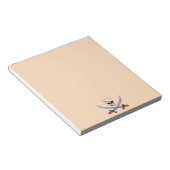 Bloc-note Crâne déplaisant de pirate et lunettes croisées (Incliné)