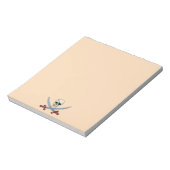 Bloc-note Crâne déplaisant de pirate et lunettes croisées (Tourné)