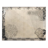 Bloc-note Crâne d'Halloween et fleur d'Hydrangée noire (Devant)