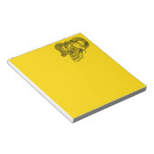 Bloc-note Crâne Diable tête Noir et Jaune Design (Incliné)