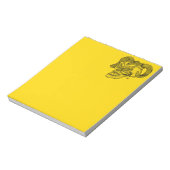 Bloc-note Crâne Diable tête Noir et Jaune Design (Tourné)