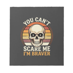 Bloc-note Crâne Halloween plus courageux Design d'Horreur Ré