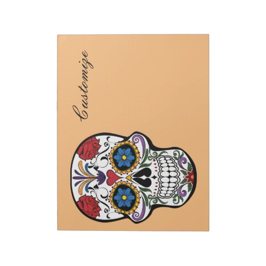 Bloc-note Crânes humains décorés Art Thunder_Cove (Tourné)