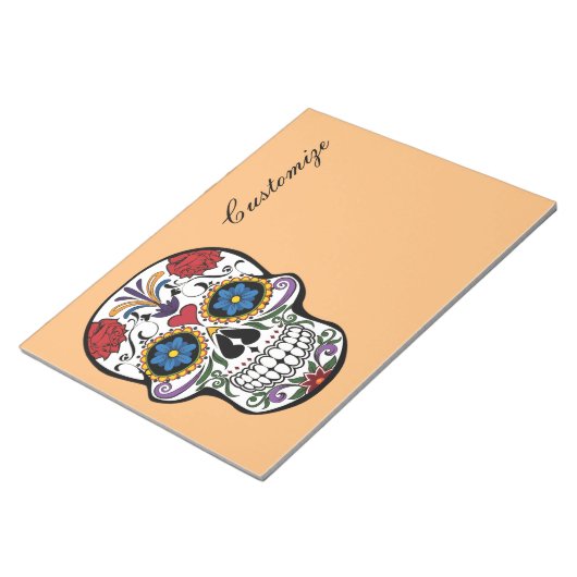 Bloc-note Crânes humains décorés Art Thunder_Cove (Incliné)