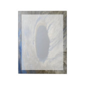 Bloc-note Cratère aérienne Pingualuit, Québec, Canada. (Tourné)