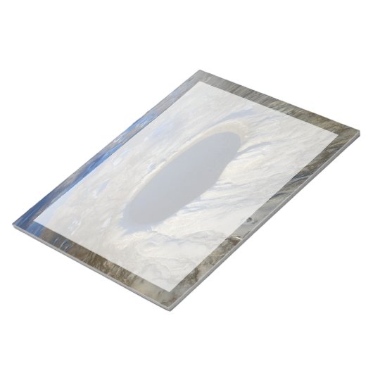 Bloc-note Cratère aérienne Pingualuit, Québec, Canada. (Incliné)