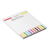Bloc-note Crayon arc-en-ciel Note de l'enseignant (Incliné)