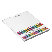 Bloc-note Crayon arc-en-ciel pour appréciation des enseignan (Incliné)