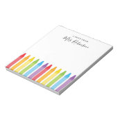 Bloc-note Crayon arc-en-ciel pour l'appréciation des enseign (Tourné)