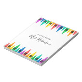Bloc-note Crayon arc-en-ciel pour l'appréciation des enseign (Tourné)
