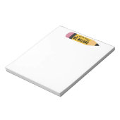 Bloc-note Crayon de classe pour enseignant Nom personnalisé (Tourné)