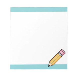 Bloc-note Crayon de dessin animé jaune mignon