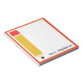 Bloc-note Crayon de professeur personnalisé (Incliné)