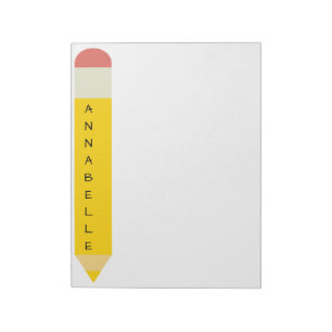 Bloc-note Crayon école jaune