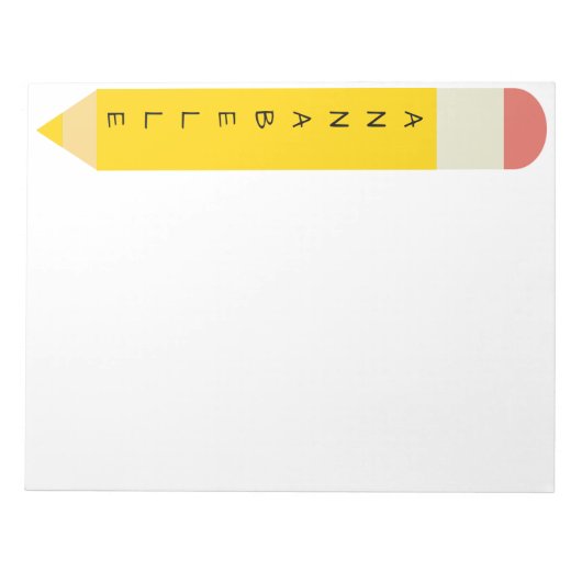 Bloc-note Crayon école jaune (Devant)