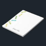 Bloc-note Crayon Hello<br><div class="desc">Ce bloc-notes est doté de crayons colorés</div>