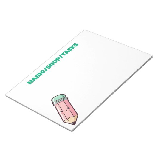 Bloc-note Crayon Rose Kawaii (Incliné)