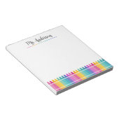 Bloc-note Crayons arc-en-ciel de néon brillant Conception pr (Incliné)