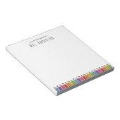 Bloc-note Crayons Arc-en-ciel Enseignante de maternelle (Incliné)