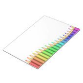 Bloc-note crayons arc-en-ciel mignons 3D (Incliné)