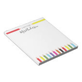 Bloc-note Crayons colorés Note de l'enseignant (Incliné)