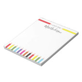 Bloc-note Crayons colorés Note de l'enseignant (Tourné)