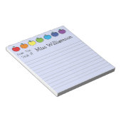 Bloc-note Crayons Personnalisés Cadeau d'Appréciation pour E (Incliné)