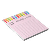 Bloc-note Crayons personnalisés Cadeaux d'appréciation de l' (Incliné)