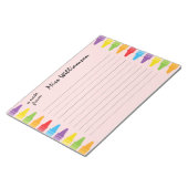 Bloc-note Crayons Personnalisés Cadeaux de Reconnaissance de (Incliné)