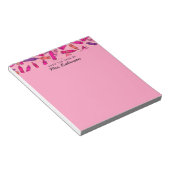 Bloc-note Crayons rose mignonne Professeur du bureau de (Incliné)