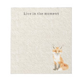 Bloc-note Cream Cute Sweet Orange Fox (Devant)