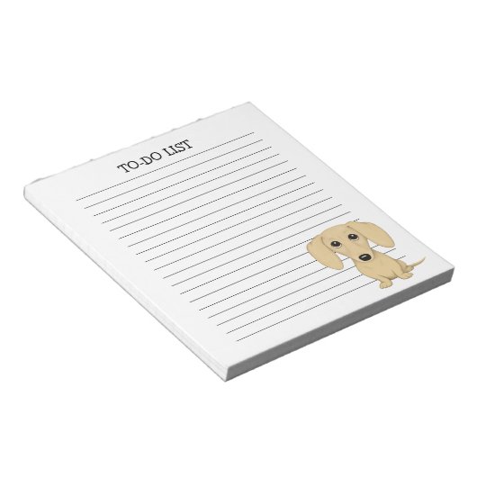 Bloc-note Cream Dachshund | Joli Drapeau Drapeau Drapeau (Incliné)