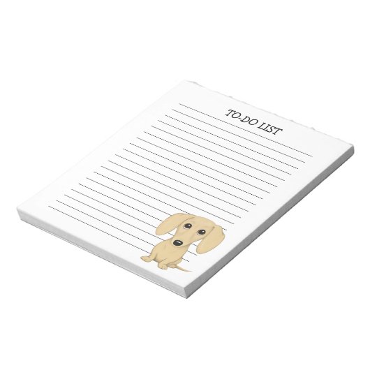 Bloc-note Cream Dachshund | Joli Drapeau Drapeau Drapeau (Tourné)