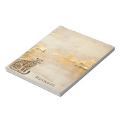 Bloc-note Cream Gold Leopard Animal (Tourné)