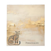 Bloc-note Cream Gold Leopard Animal (Devant)
