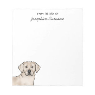 Bloc-note Cream Labrador Retriever Lab Dog Avec Nom Personna