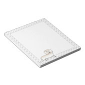 Bloc-note Cream Long Hair Dachshund Cartoon Dog & Paws (Incliné)