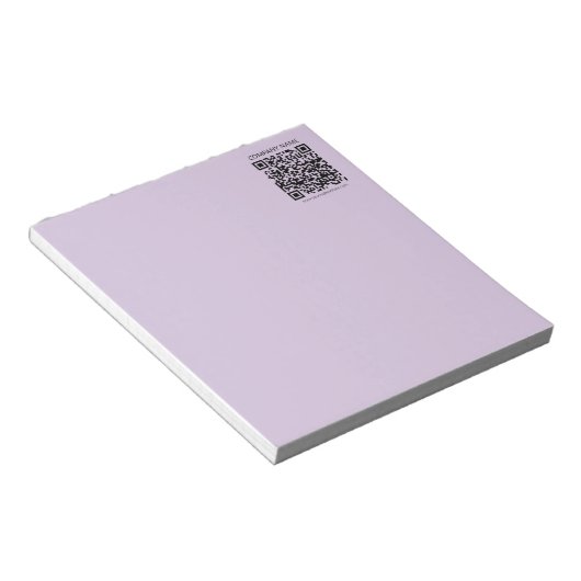 Bloc-note Create a QR Code | Pale Lavender Violet (Incliné)