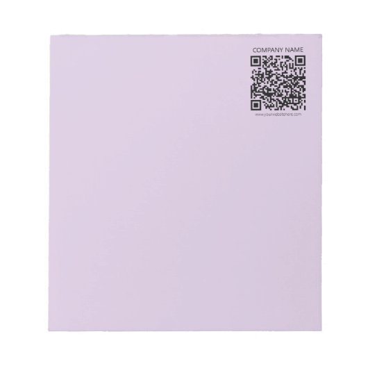 Bloc-note Create a QR Code | Pale Lavender Violet (Devant)