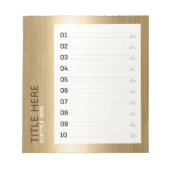 Bloc-note CREATE-YOUR-OWN Custom uploader votre or design (Devant)