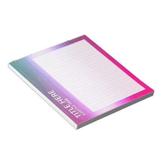 Bloc-note CREATE-YOUR-OWN Custom uploader votre or design (Incliné)