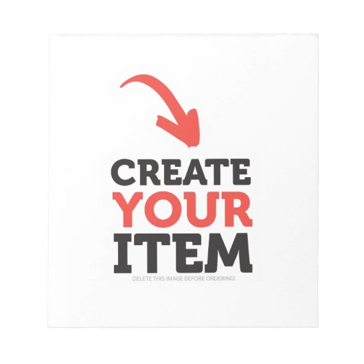 Bloc-note CREATE-YOUR-OWN do-it-yourself Personnaliser téléc (Devant)