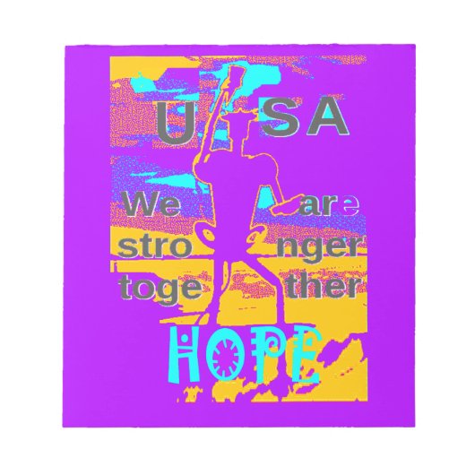 Bloc-note Create Your USA Hope We Are Stronger Together (Devant)