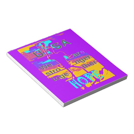 Bloc-note Create Your USA Hope We Are Stronger Together (Incliné)