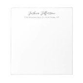 Bloc-note Créatif Classique Professionnel Noir Blanc Simple (Devant)